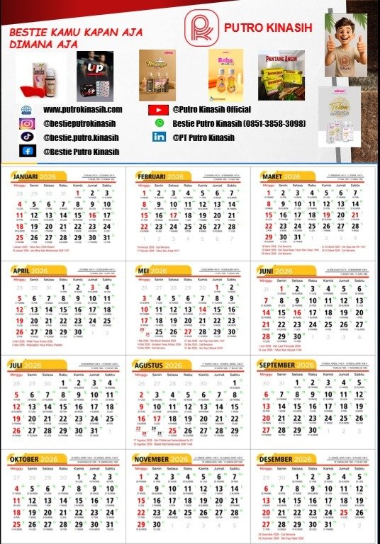 Si Purki sediain kalender digital 2026 buat kamu nih bestie..Kuy gercep ambil yah..