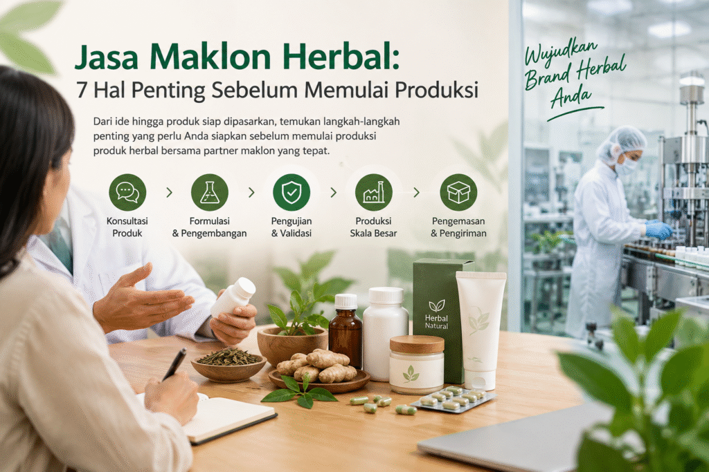 Jasa maklon herbal untuk pengembangan produk